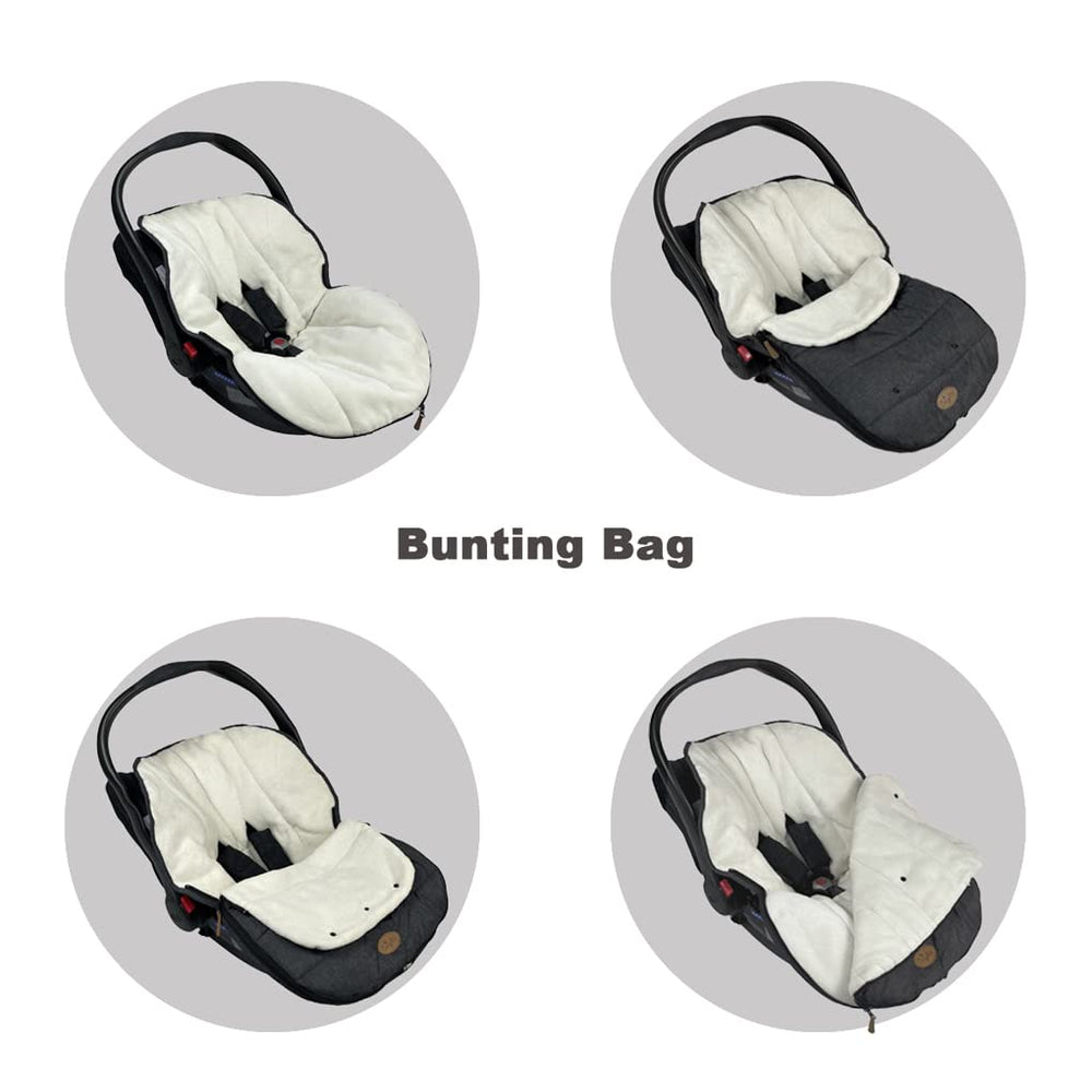 CozyMe carseat liner with side zippers enables quick temperature adjustment on the go.