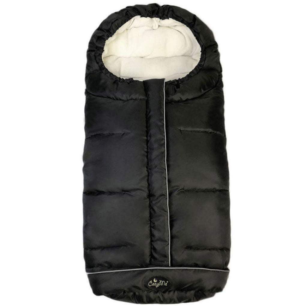 CozyMe Cozy Baby Sleeping Bag outer view highlights weatherproof warmth for chilly strolls.