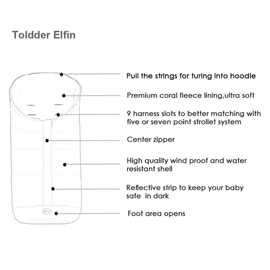 CozyMe footmuff strap attachment demonstrates anti-slip stability during movement.