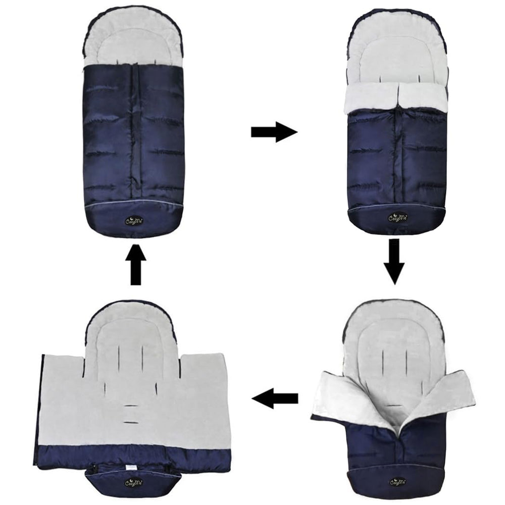 CozyMe five-way zippers allow easy in/out and growth