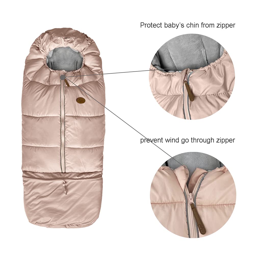 CozyMe footmuff front zip allows easy in and out access