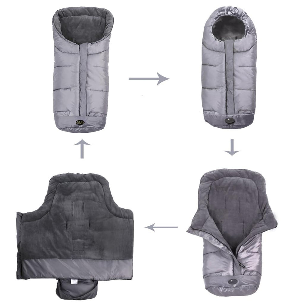 CozyMe Evelution harness design with reflective strip enhances visibility at dusk