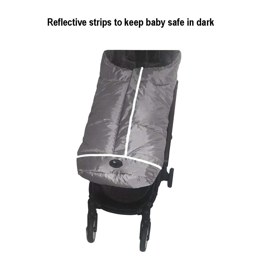 CozyMe Evelution attachment straps secure it to the stroller with ease