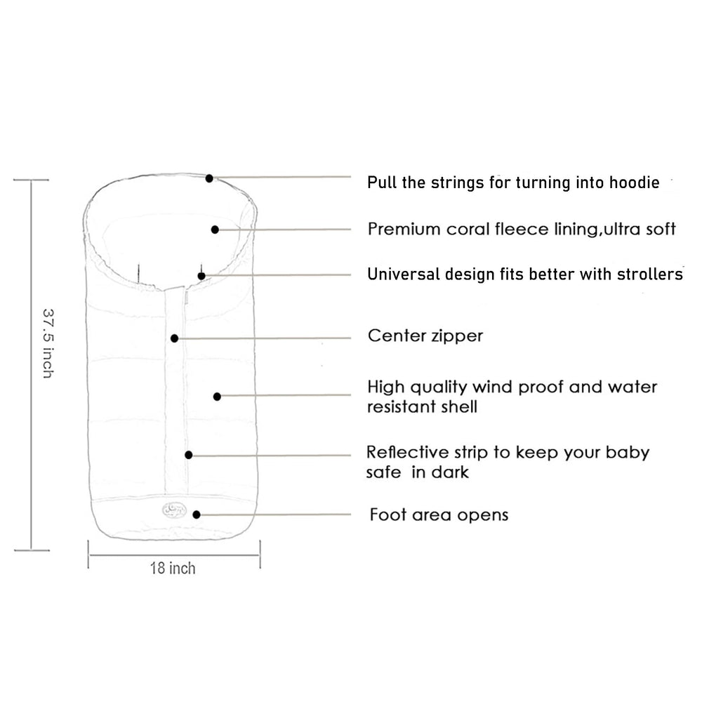 CozyMe Evelution weatherproof exterior keeps baby dry and warm during outings