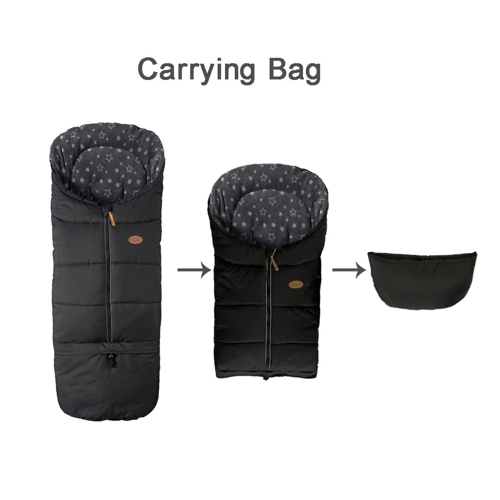 CozyMe water-resistant fabric shields baby from light rain and damp surfaces