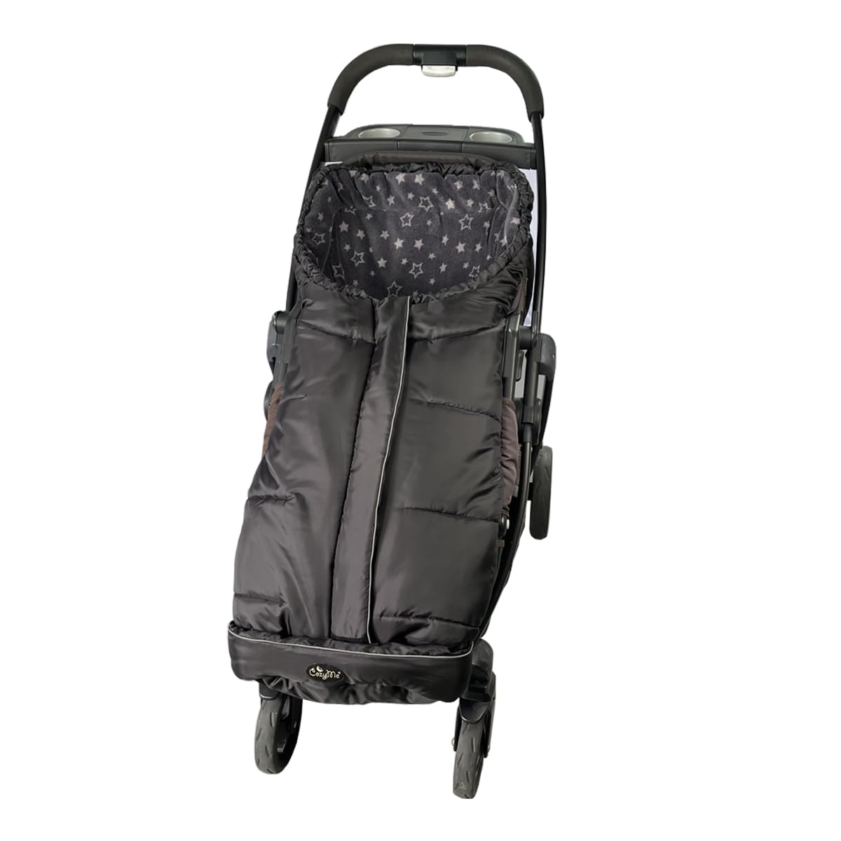 CozyMe stroller footmuff anti-slip-back stays secure during active strolls.