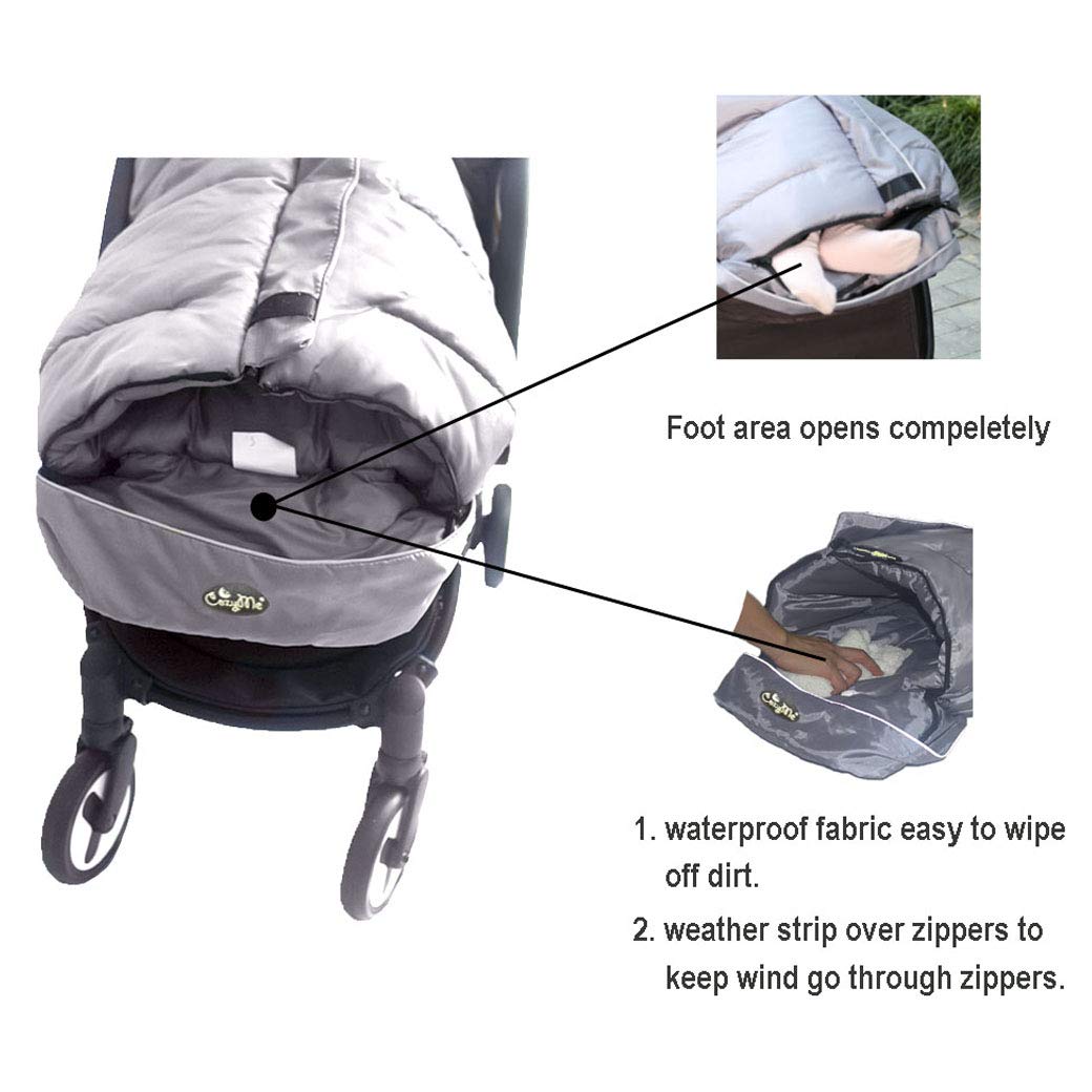 CozyMe Go anti-slip back prevents sliding, ensuring secure strolls on uneven sidewalks.