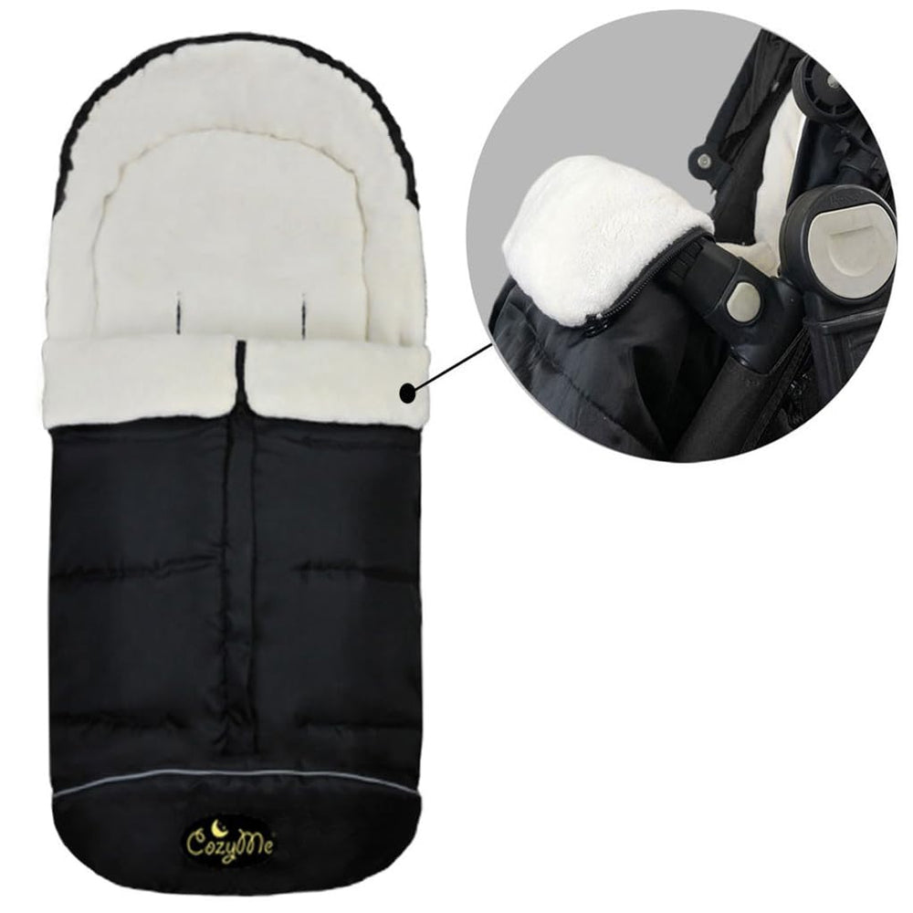 CozyMe temperature-adjustable bunting bag adapts with length and height growth