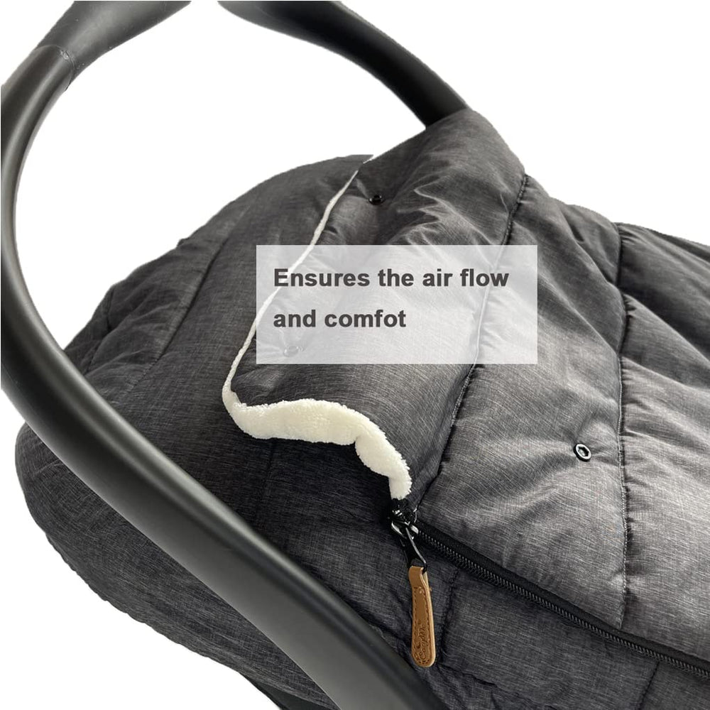 CozyMe waterproof outer shell blocks wind while keeping the fleece interior warm.