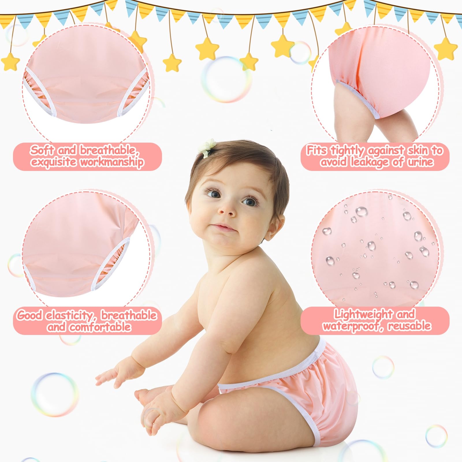 Cozypower two-color design in white and pink stands out during potty training.