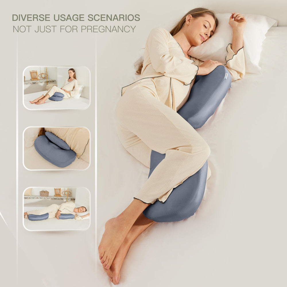 COZYREST pillow close-up highlights machine-washable, seamless cover and durable loft.