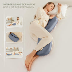 COZYREST pillow close-up highlights machine-washable, seamless cover and durable loft.