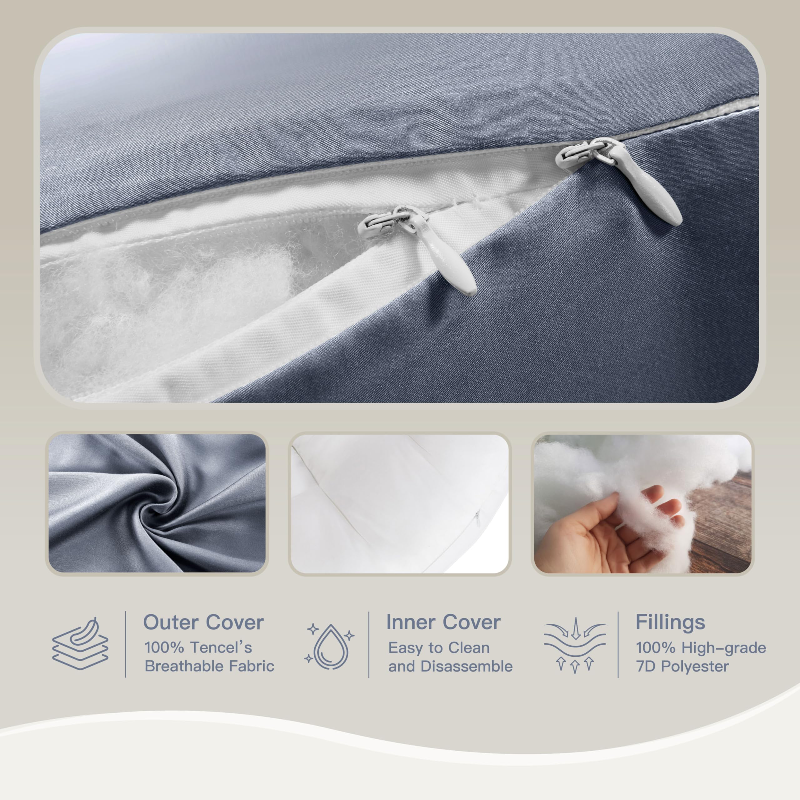 COZYREST eco-friendly TENCEL note underscores sustainable, breathable materials.