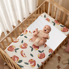 Cozysilk crib sleeve sheet close-up with smooth magic tape for secure attachment.