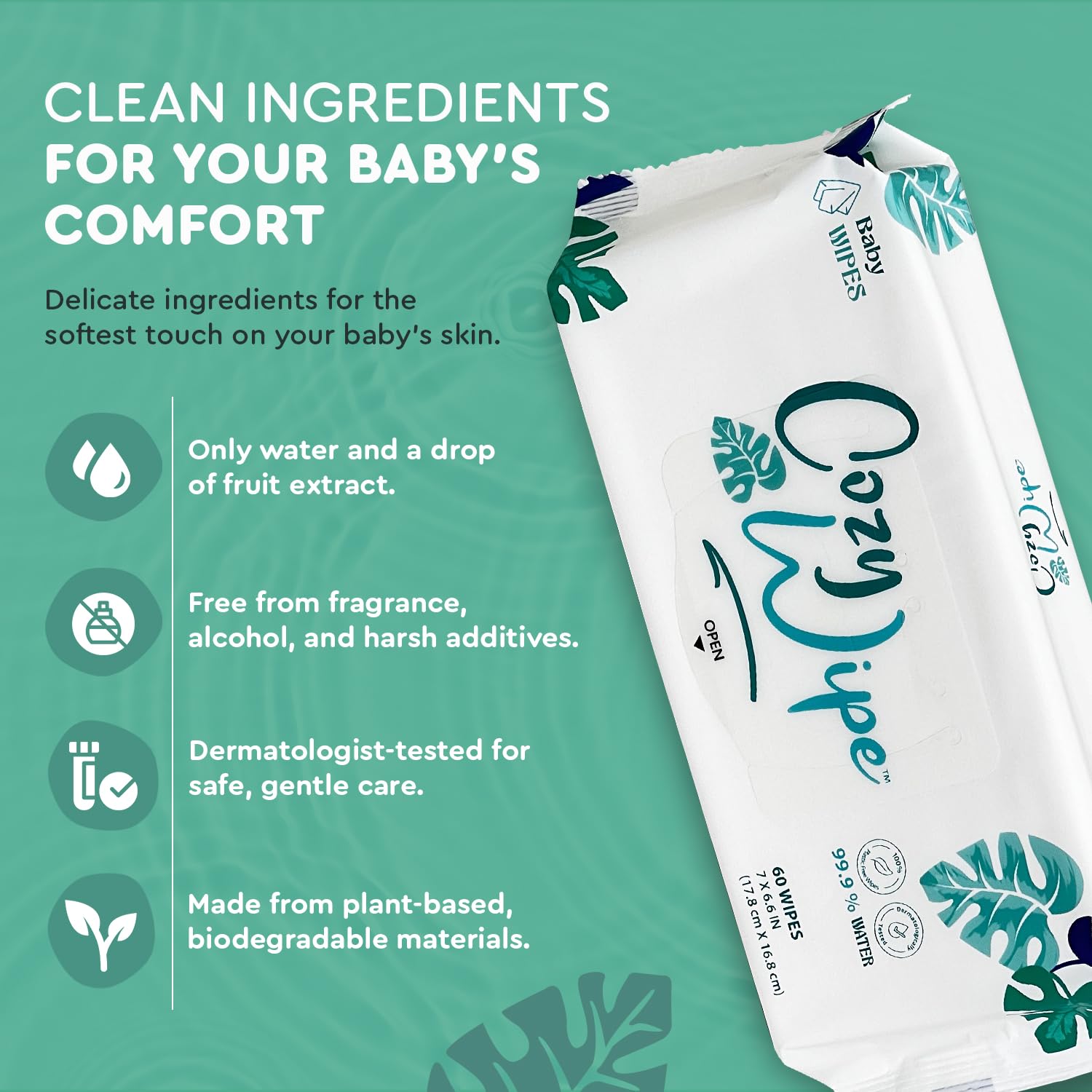 COZY WIPE travel-ready packs arranged for on-the-go messes anywhere
