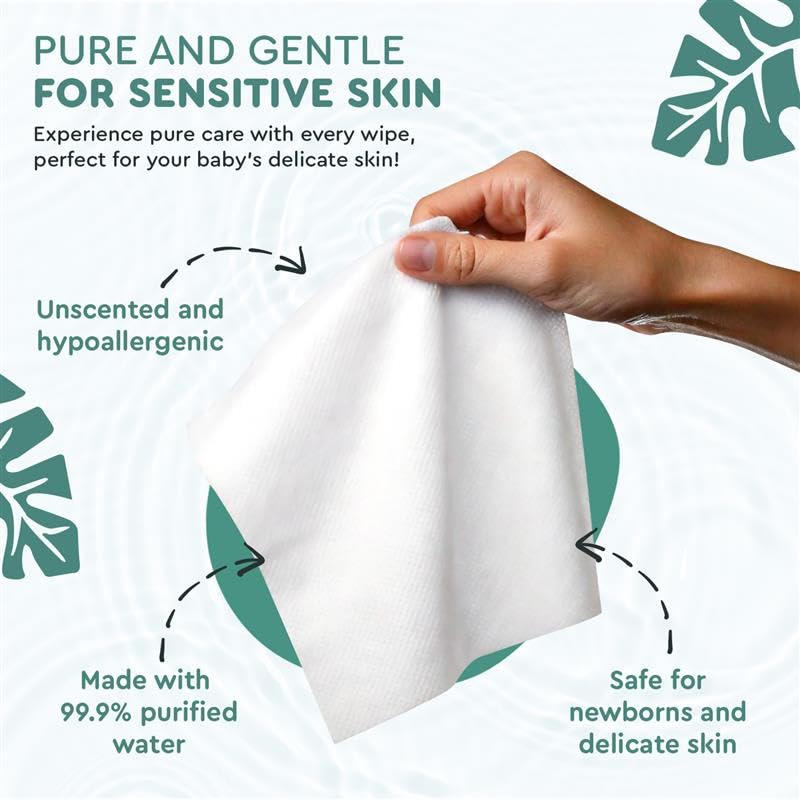 COZY WIPE ultra-soft tear-resistant texture demonstrated during a clean diaper change