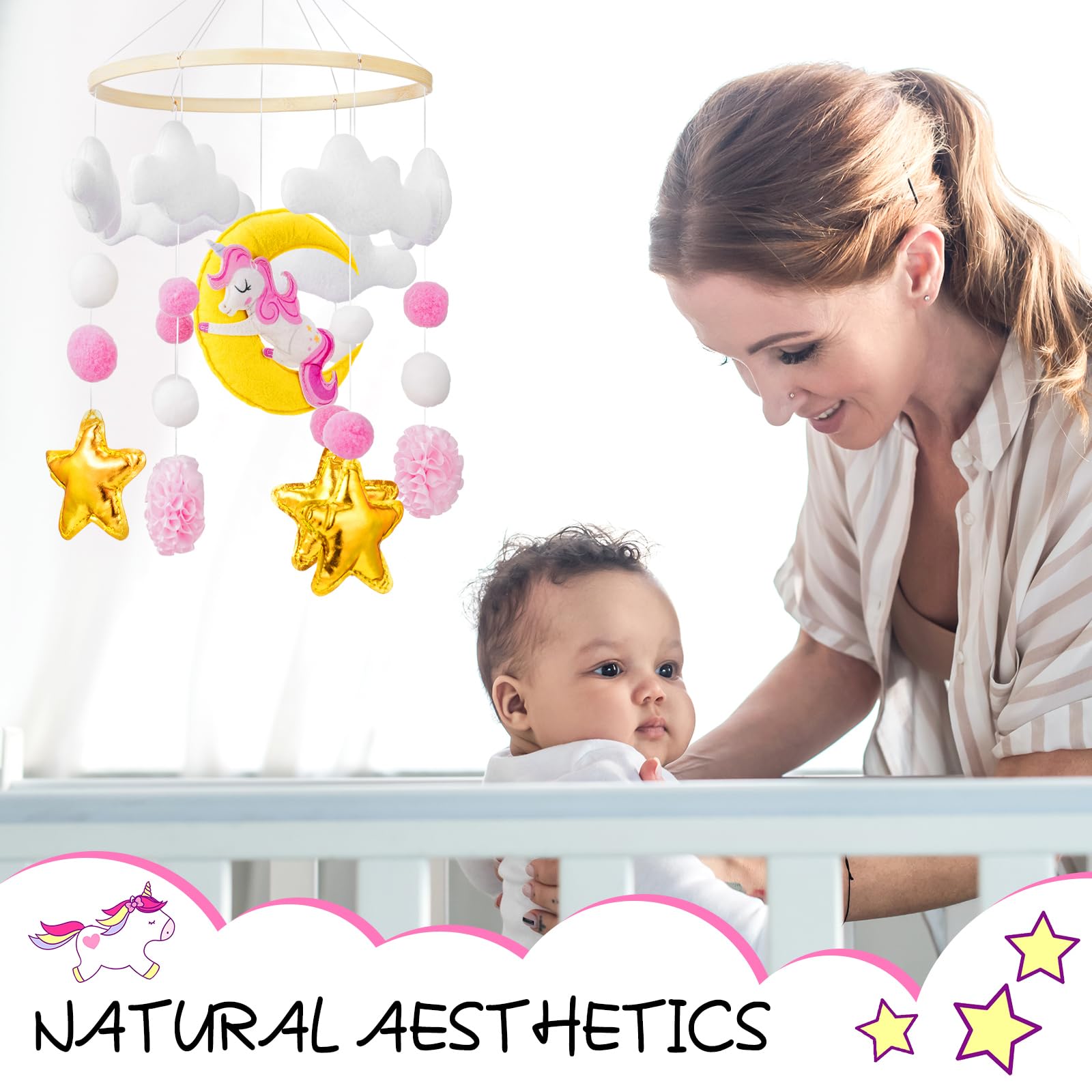 CPEGHDVM Unicorn Mobile gift-ready packaging idea for newborns and showers.