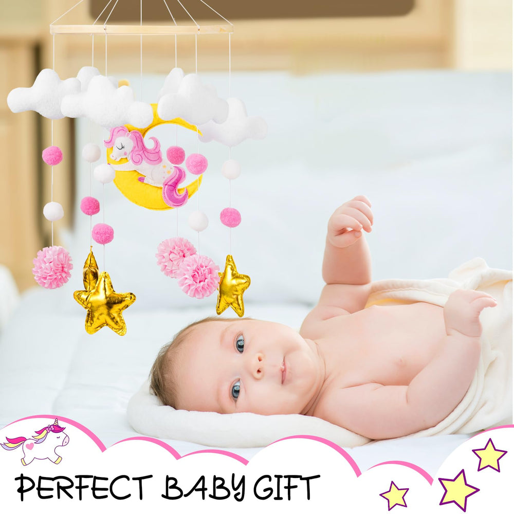 CPEGHDVM Unicorn Mobile nursery scene shows playful decor for bedtime routines.