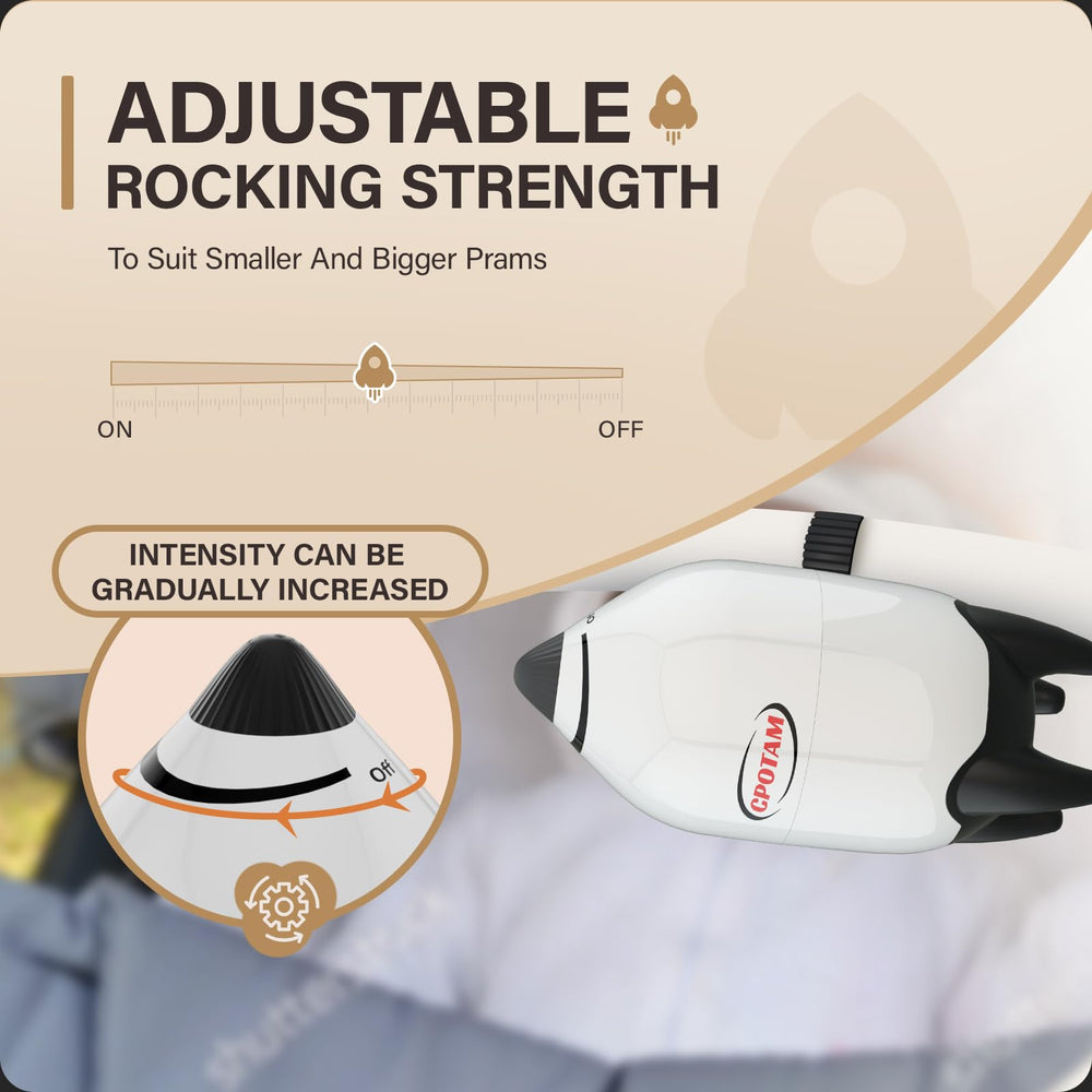 CPOTAM five-level vibration showcases customizable soothing intensity for fussy babies.