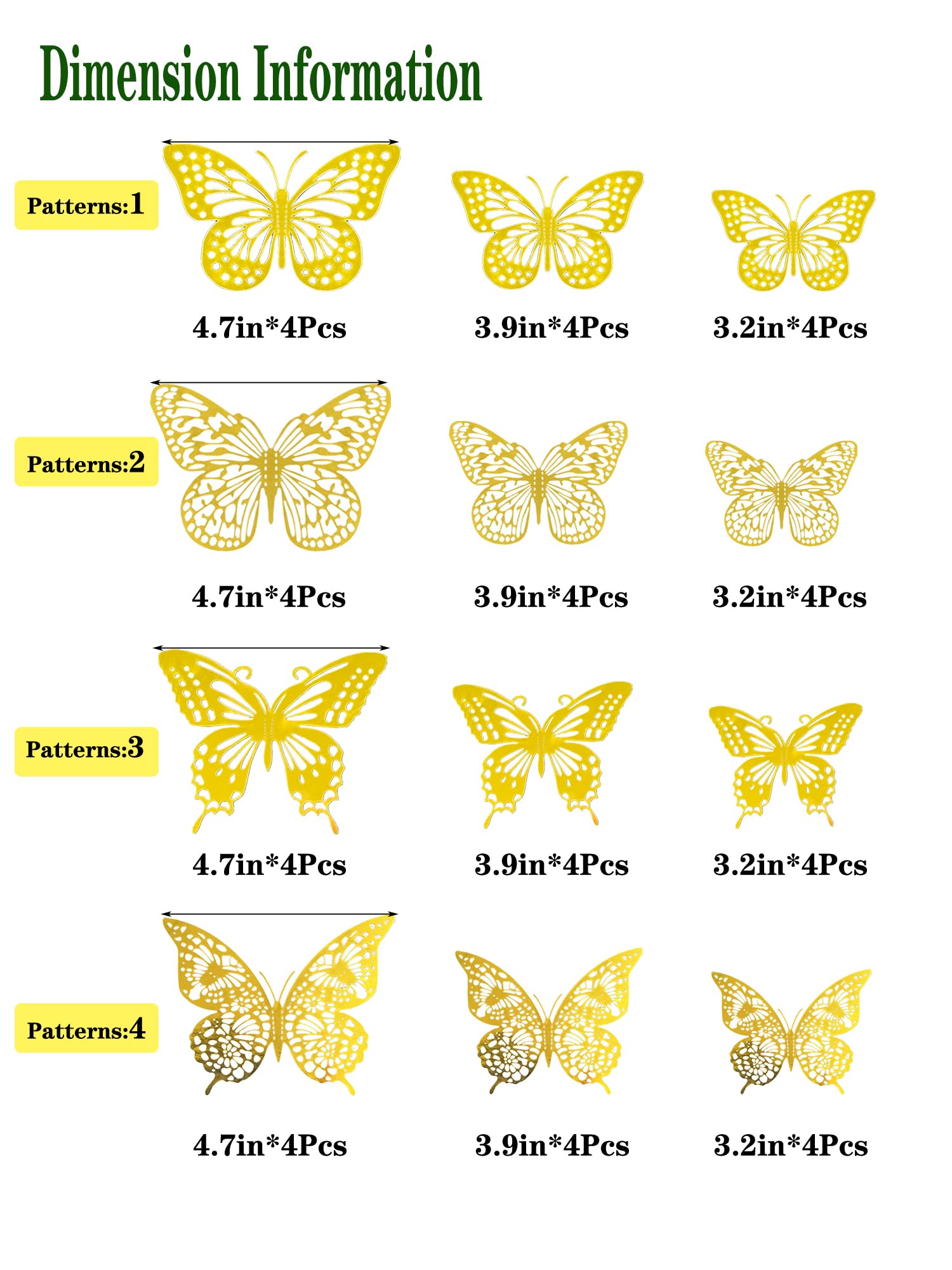 cpqakb 3D butterfly wall decor style 1 4 inch butterflies create layered wall accents for events