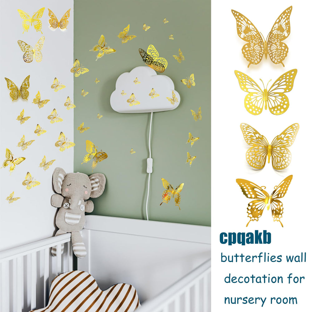 cpqakb 3D butterfly wall decor style 2 3 inch butterflies brighten kids spaces