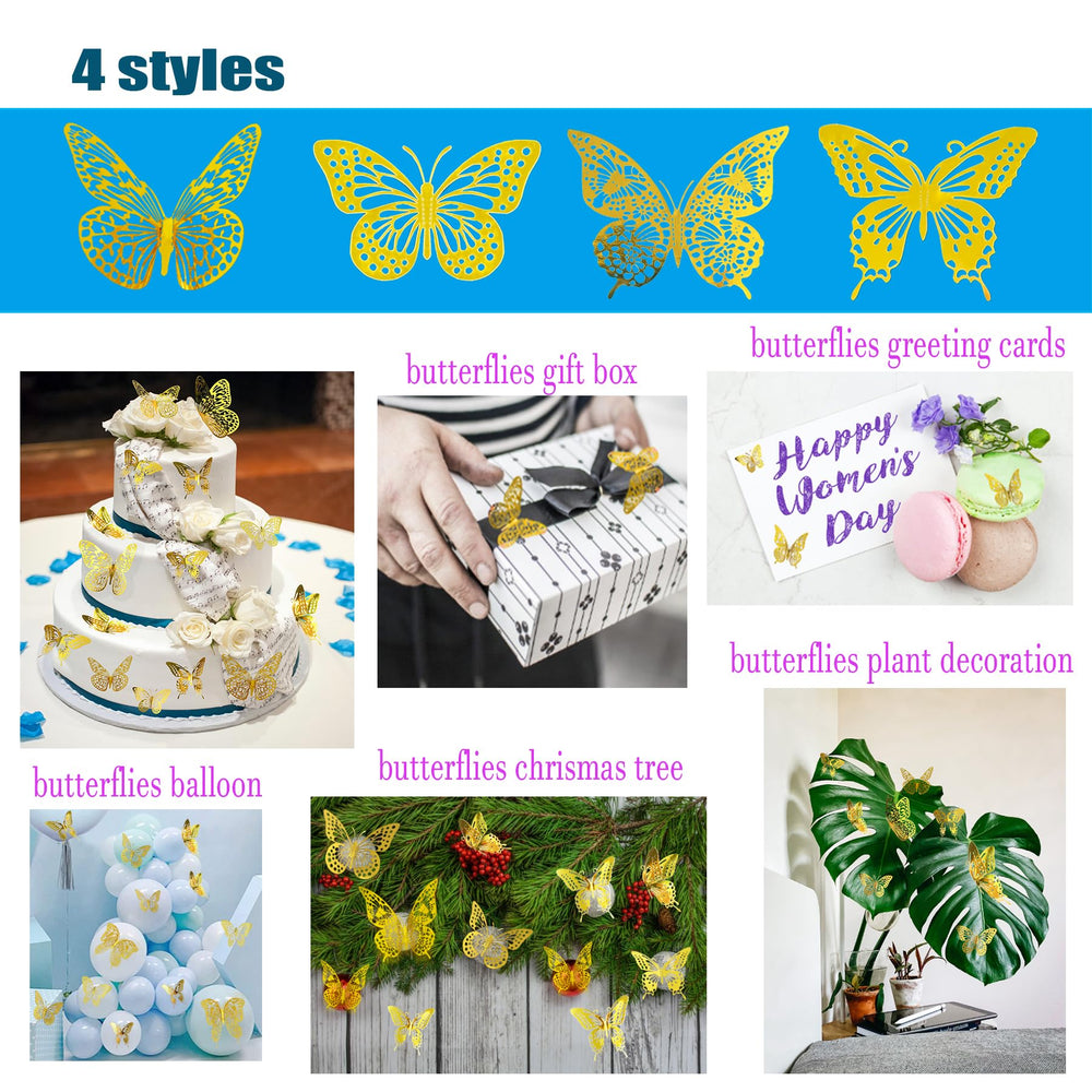 cpqakb 3D butterfly wall decor style 2 4 inch butterflies for playful room accents