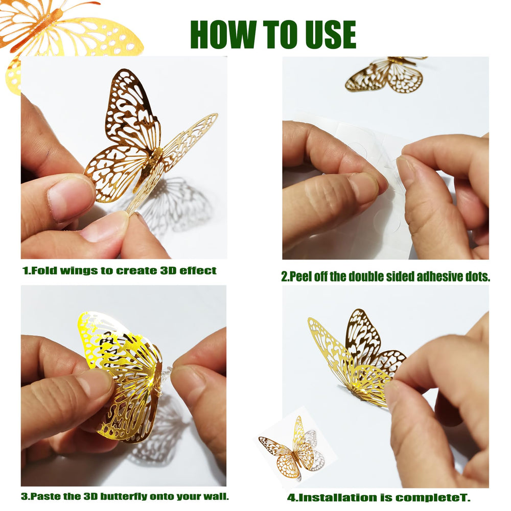 cpqakb 3D butterfly wall decor style 2 5 inch butterflies create bold focal points for classrooms