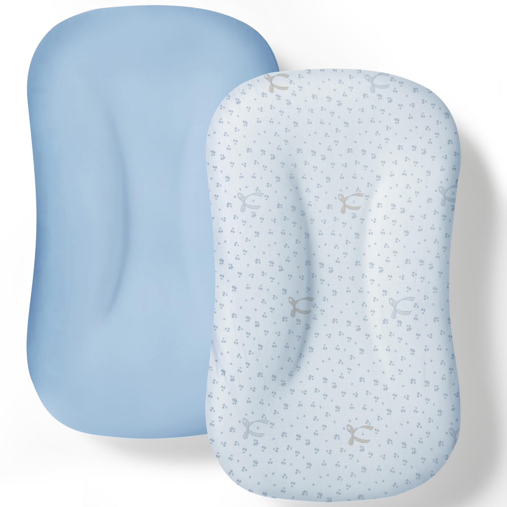Cpzzkq baby lounger cover in ZumaBlue offers silky-soft comfort for cozy tummy time