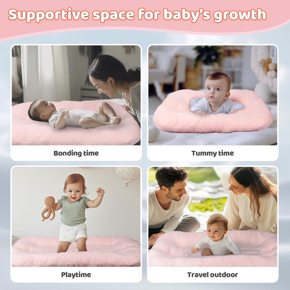 Cpzzkq baby lounger pink durable materials and machine-washable for busy parents