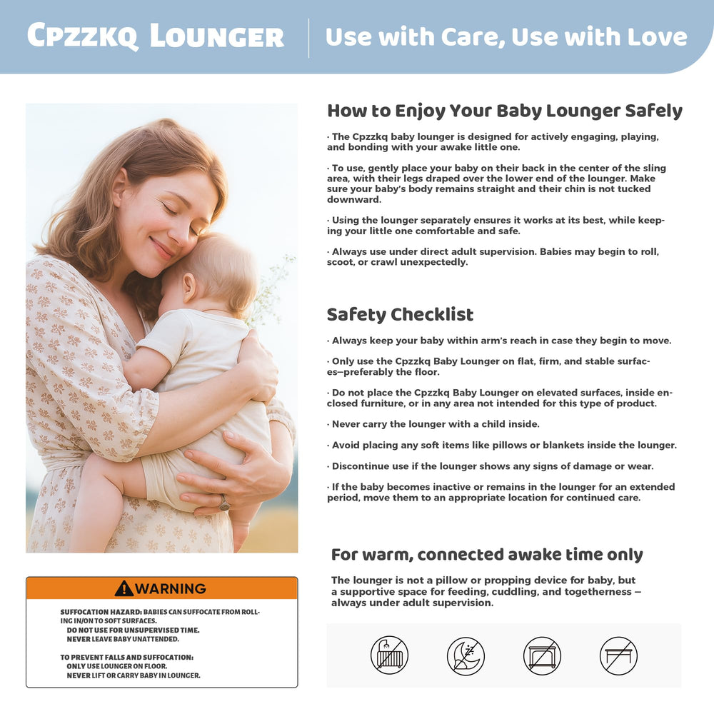 Cpzzkq Baby Lounger ZumaBlue ideal newborn gift for new parents