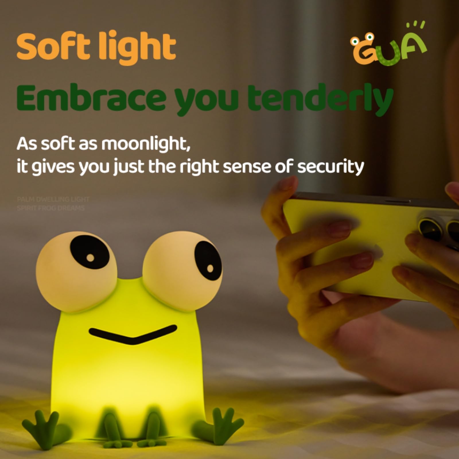 CQDAKET Frog Night Light dimmable control for cozy night feeds.