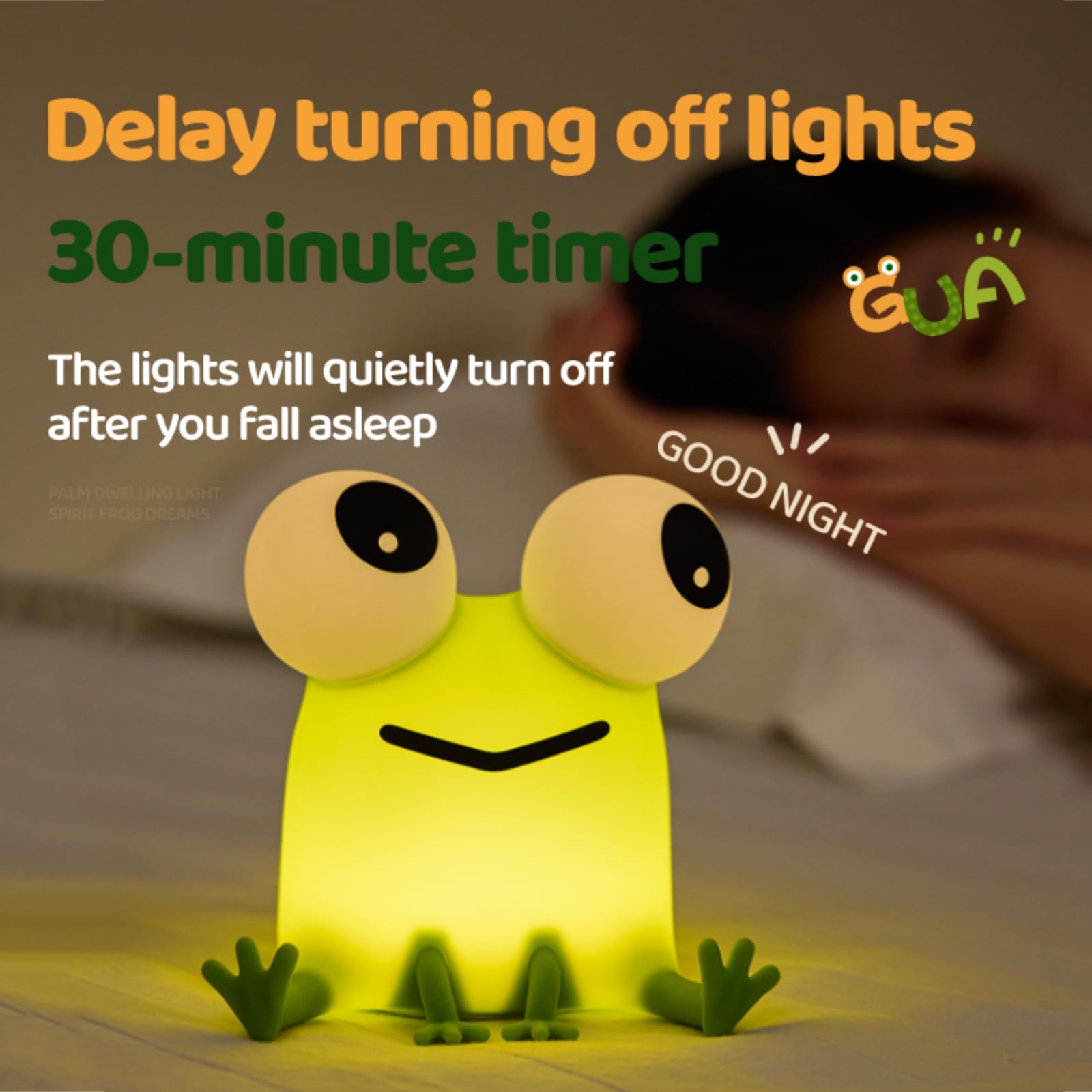 CQDAKET Frog Night Light supports nighttime feeding with gentle illumination.