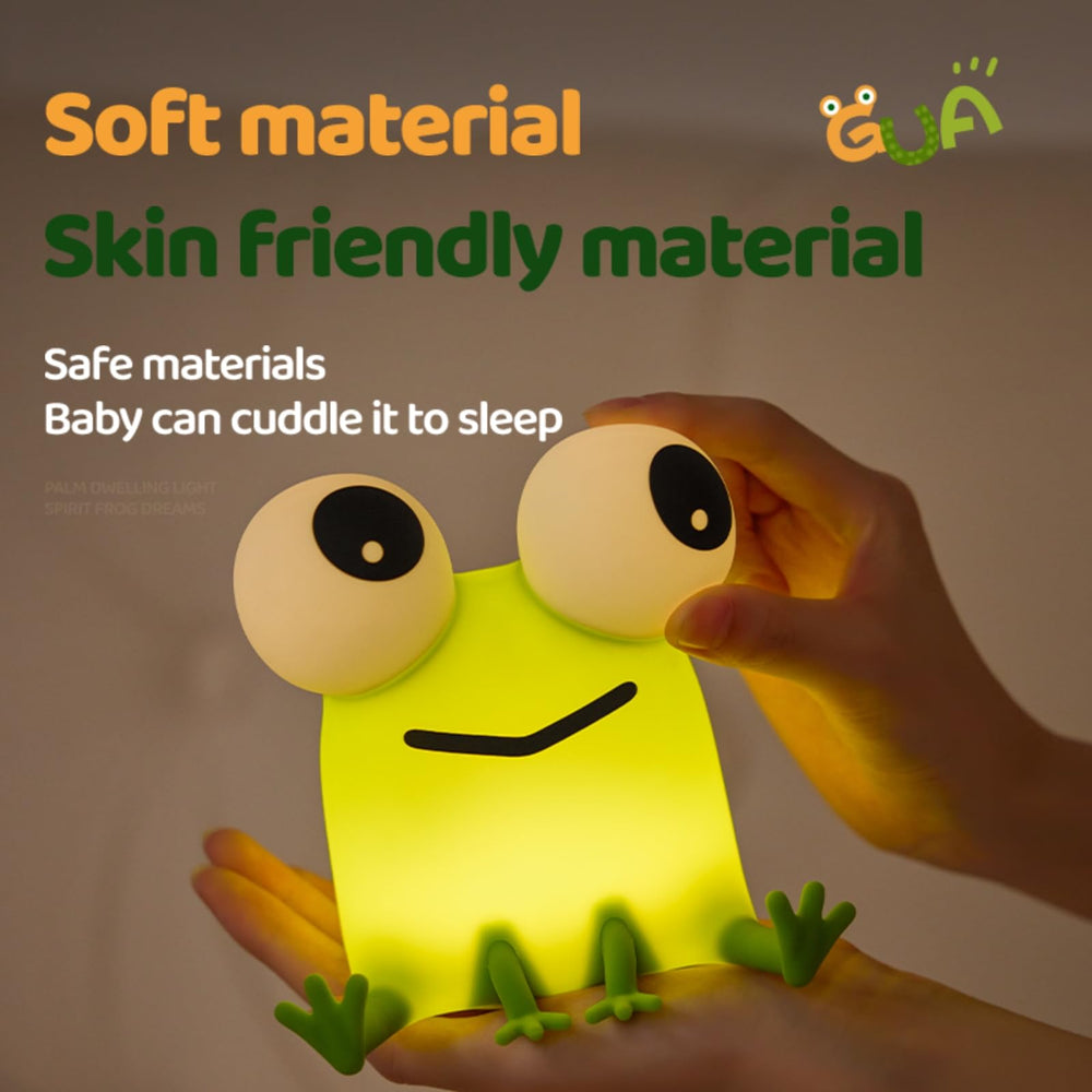 CQDAKET Frog Night Light rechargeable battery for cordless night illumination.