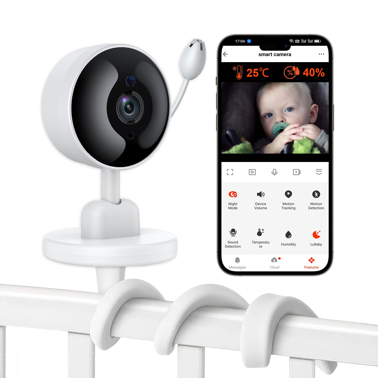 CQH baby-monitor 2K night vision lets you see baby clearly in low light.