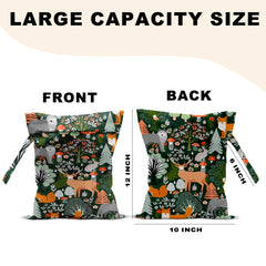 CQM forest-animal wet bag with fox pattern stores swimsuits and cosmetics neatly