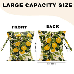 CQM Wet Bag with snap handle demonstrates easy attachment to luggage or diaper bags