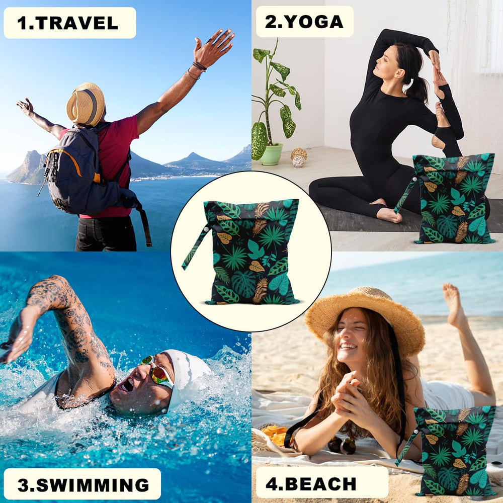 CQM wet bag on a beach scene keeping dirty clothes separated in a bag