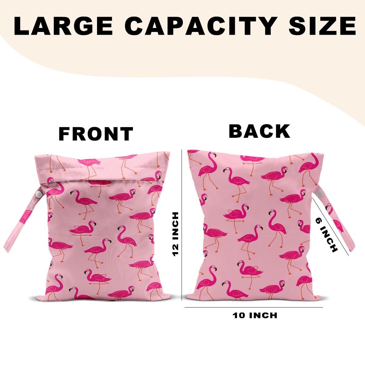 CQM wet bag green leaves pattern close-up emphasizes stylish organization on trips