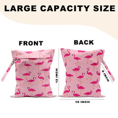 CQM wet bag green leaves pattern close-up emphasizes stylish organization on trips