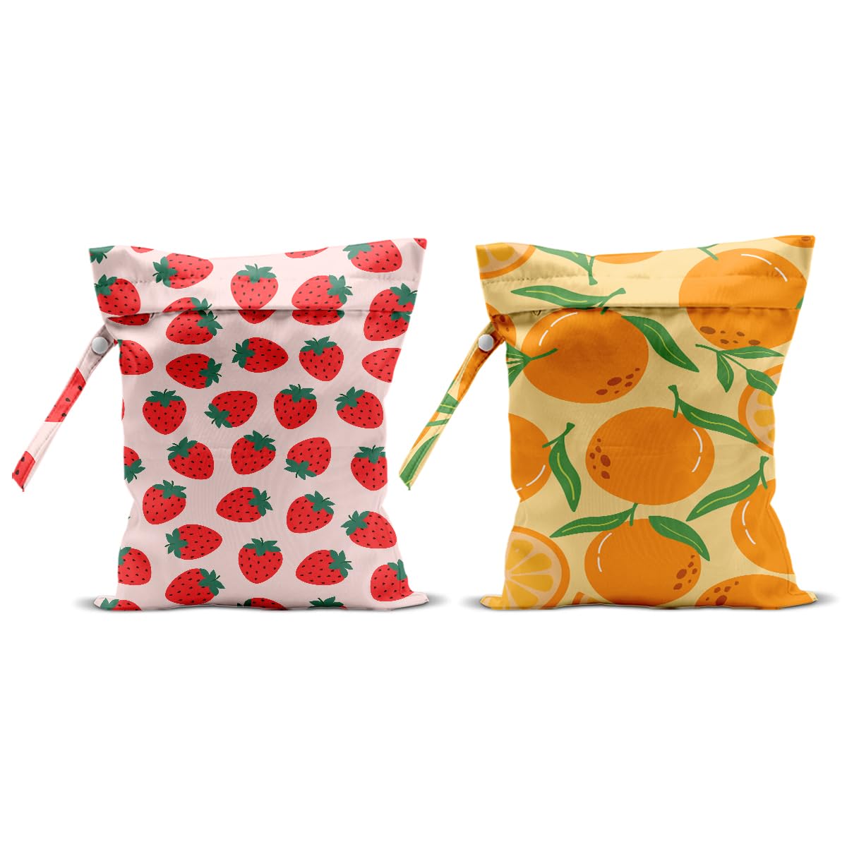 CQM wet bag strawberry pattern showing travel-ready storage for swimsuits and cosmetics