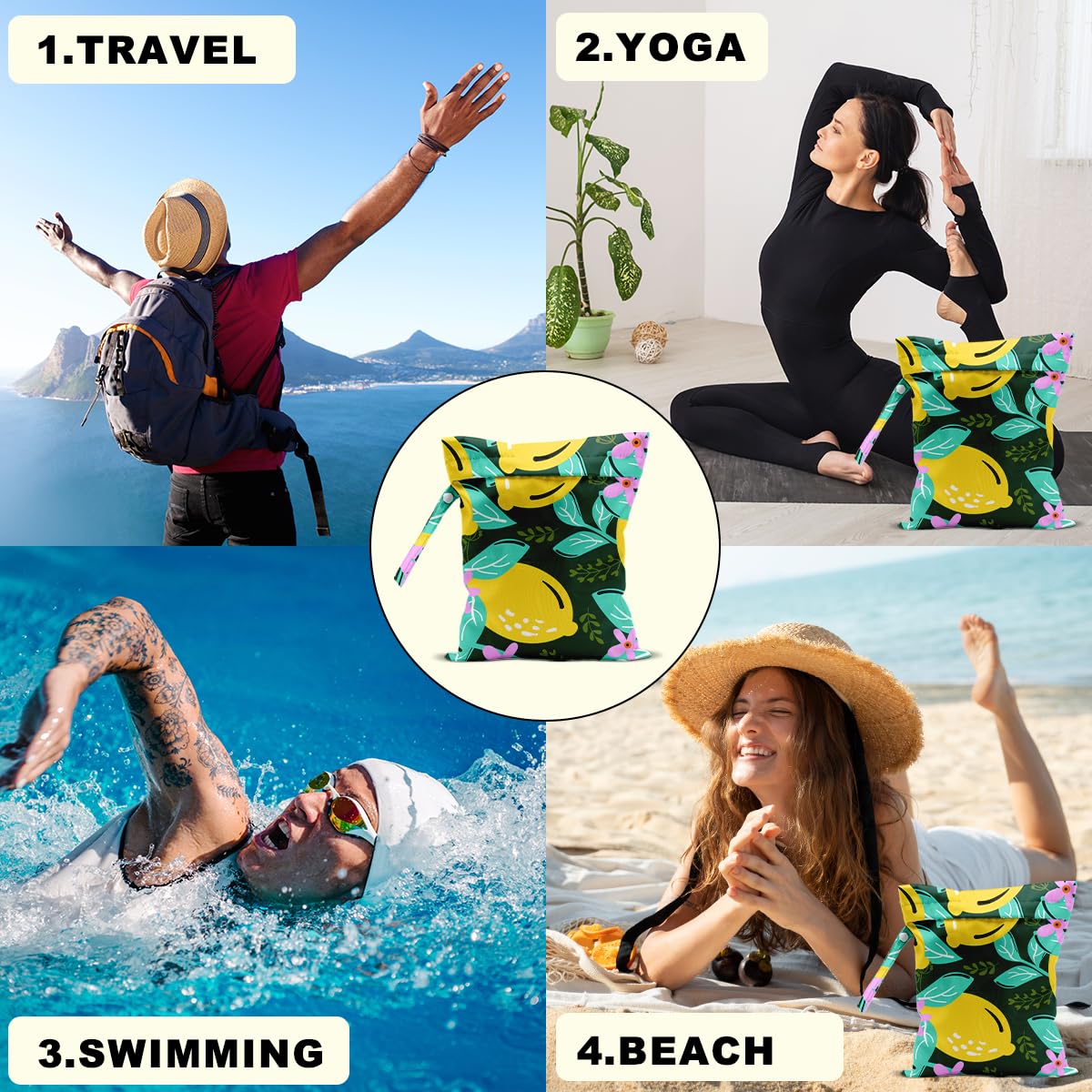 CQM Wet bag travel organizer for cosmetics, toiletries, and small items