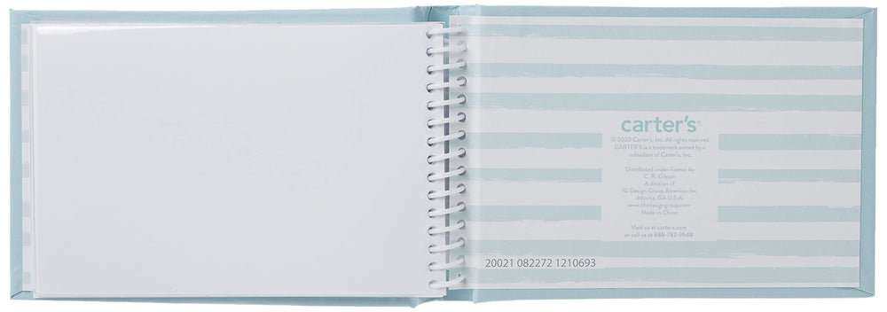 C.R. Gibson Carter's Blue Under The Sea pages opened to reveal roomy 20-page layout.