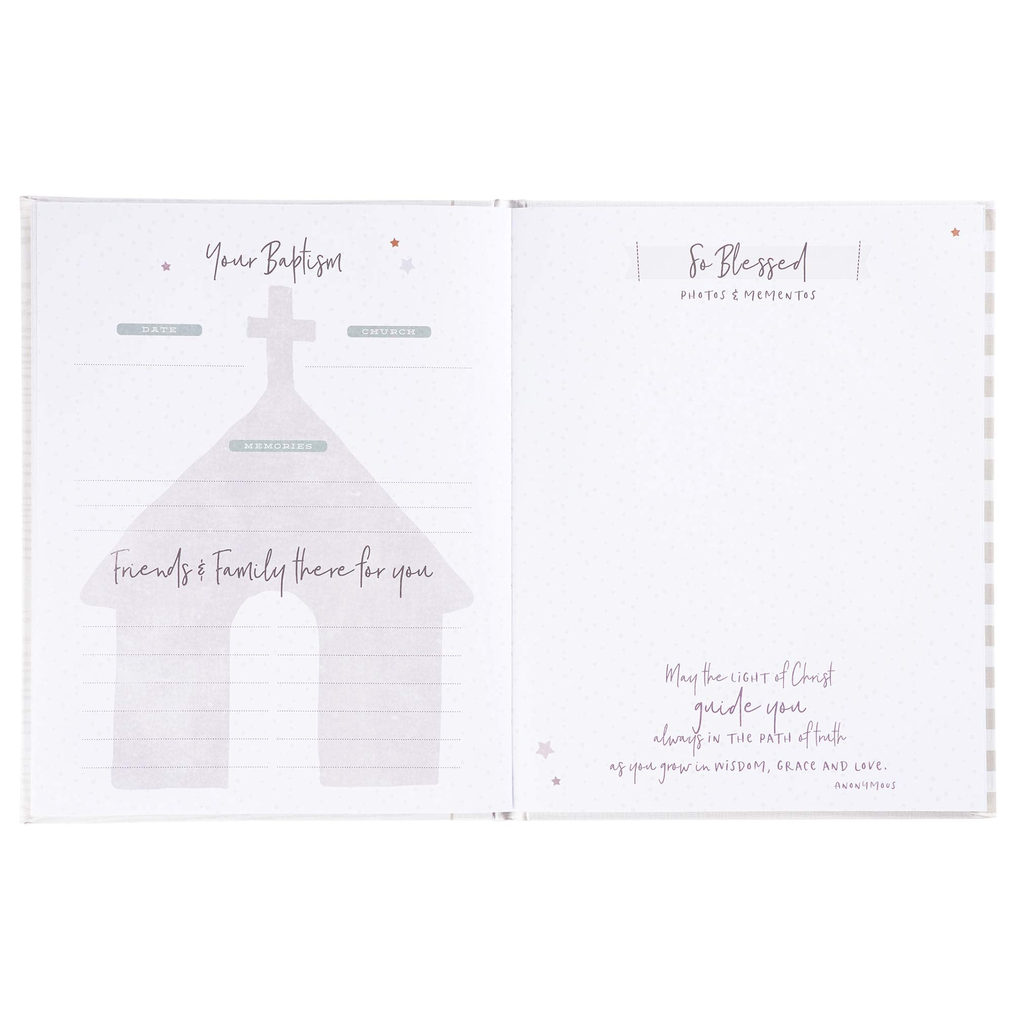 C.R. Gibson Little Blessing milestones pages help record growth and moments