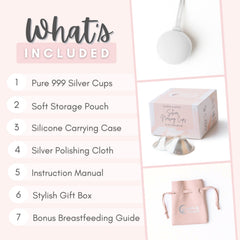 Cradle & Grace nursing cups in bra shown for between-feeds soothing and relief.