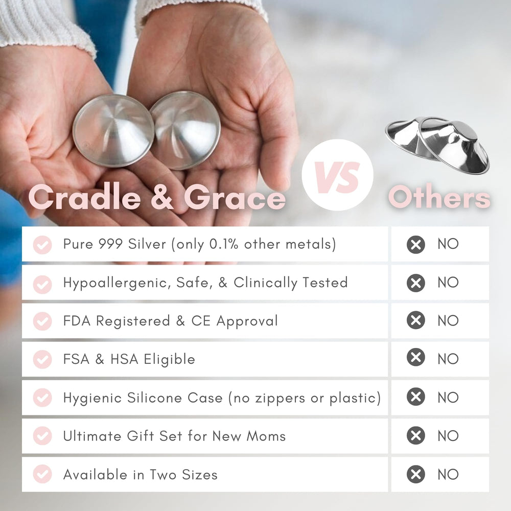 Cradle & Grace microfiber pouch for portable breastfeeding essentials