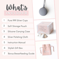 Cradle & Grace silver nipple shields 1.77-inch wide for comfortable breastfeeding