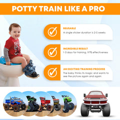 CRADLE PLUS Monster Truck sticker pack includes five durable targets
