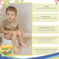 Cradle Plus potty training sticker packaging display shows complete five-pack for new routines.