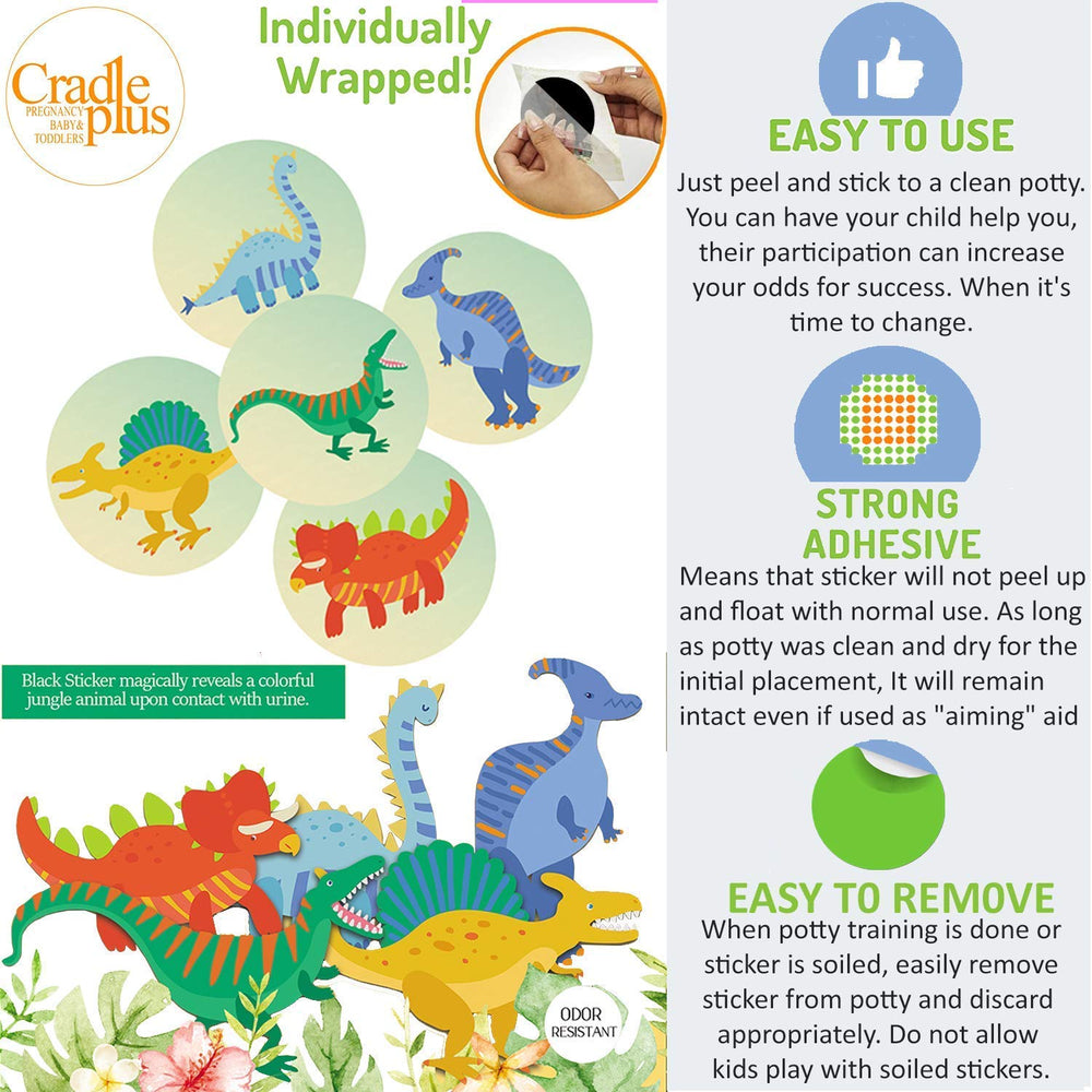 Cradle Plus potty training sticker reusable design supports weeks of gentle reinforcement.