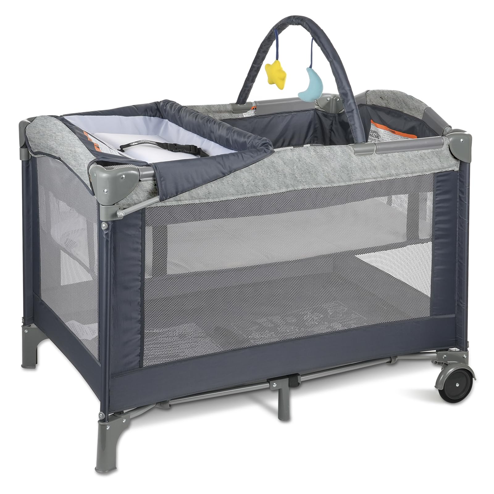 Cradlecare bassinet with removable mattress creates a cozy sleep space for baby.